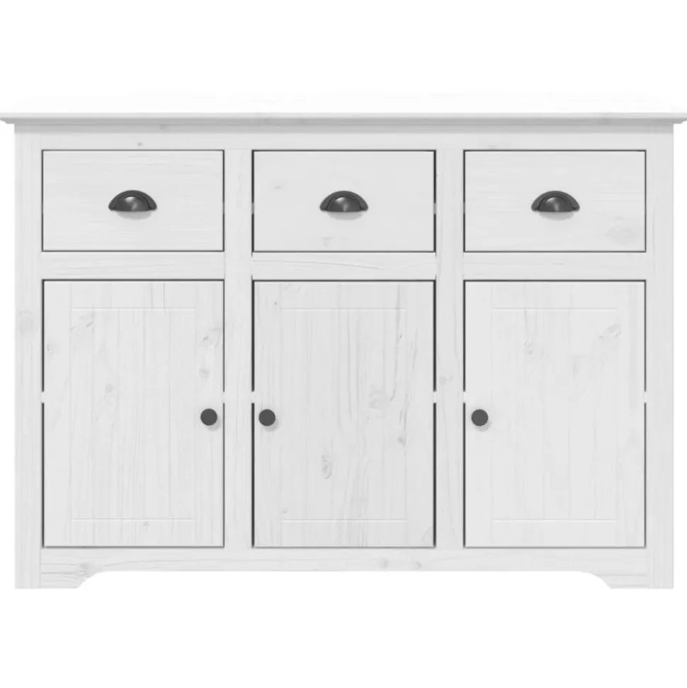 vidaXL Dressoir BODO 115,5x44x80 cm massief grenenhout wit