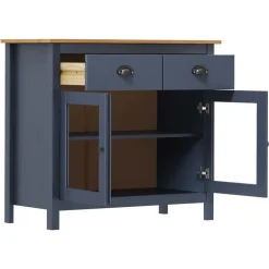 vidaXL Dressoir Hill Range 90x40x80 cm massief grenenhout grijs