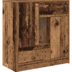 vidaXL Dressoir met lades en deuren 70,5x34x74,5 cm oud hout