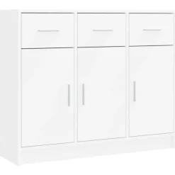 vidaXL Dressoir Wit 91x28x75 cm Bewerkt Hout