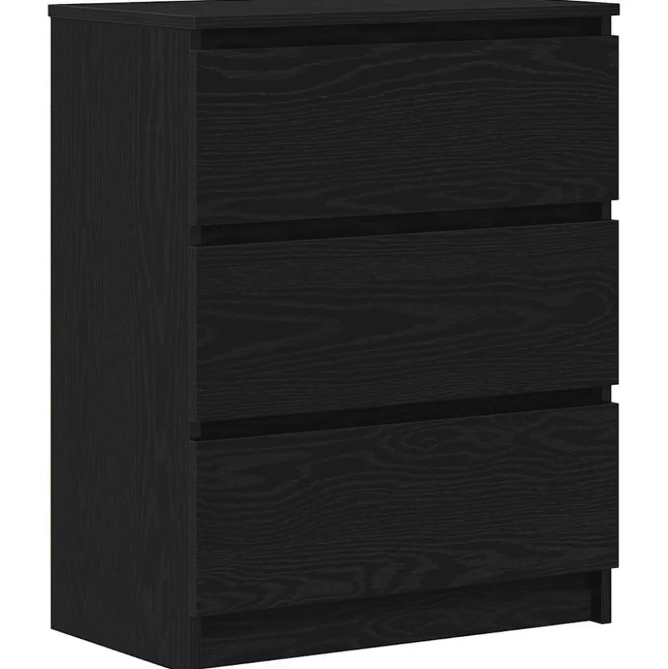 vidaXL Dressoir 60x35x76 cm bewerkt hout zwart eikenkleurig