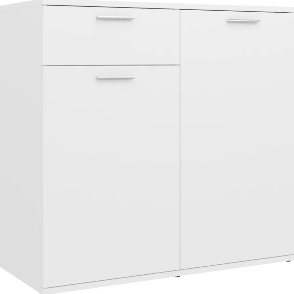 vidaXL Dressoir 80x36x75 cm bewerkt hout wit