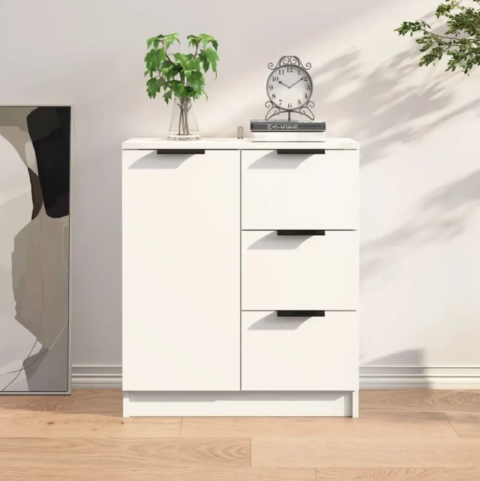 vidaXL Dressoir 60x30x70 cm bewerkt hout wit