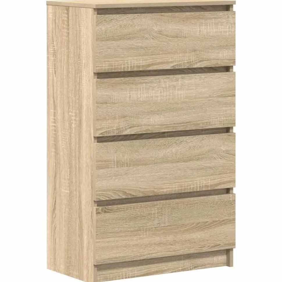 vidaXL Dressoir 60x35x98,5 cm bewerkt hout sonoma eikenkleurig