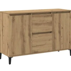 vidaXL Dressoir 102x35x70 cm bewerkt hout artisanaal eikenkleurig