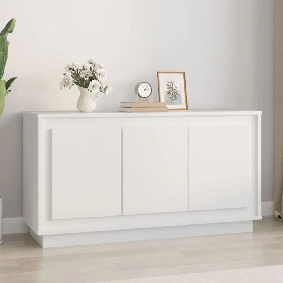 vidaXL Dressoir 102x35x55 cm bewerkt hout wit