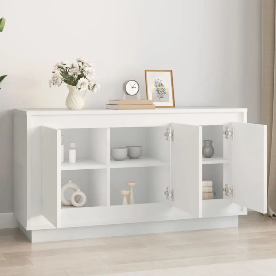 vidaXL Dressoir 102x35x55 cm bewerkt hout wit