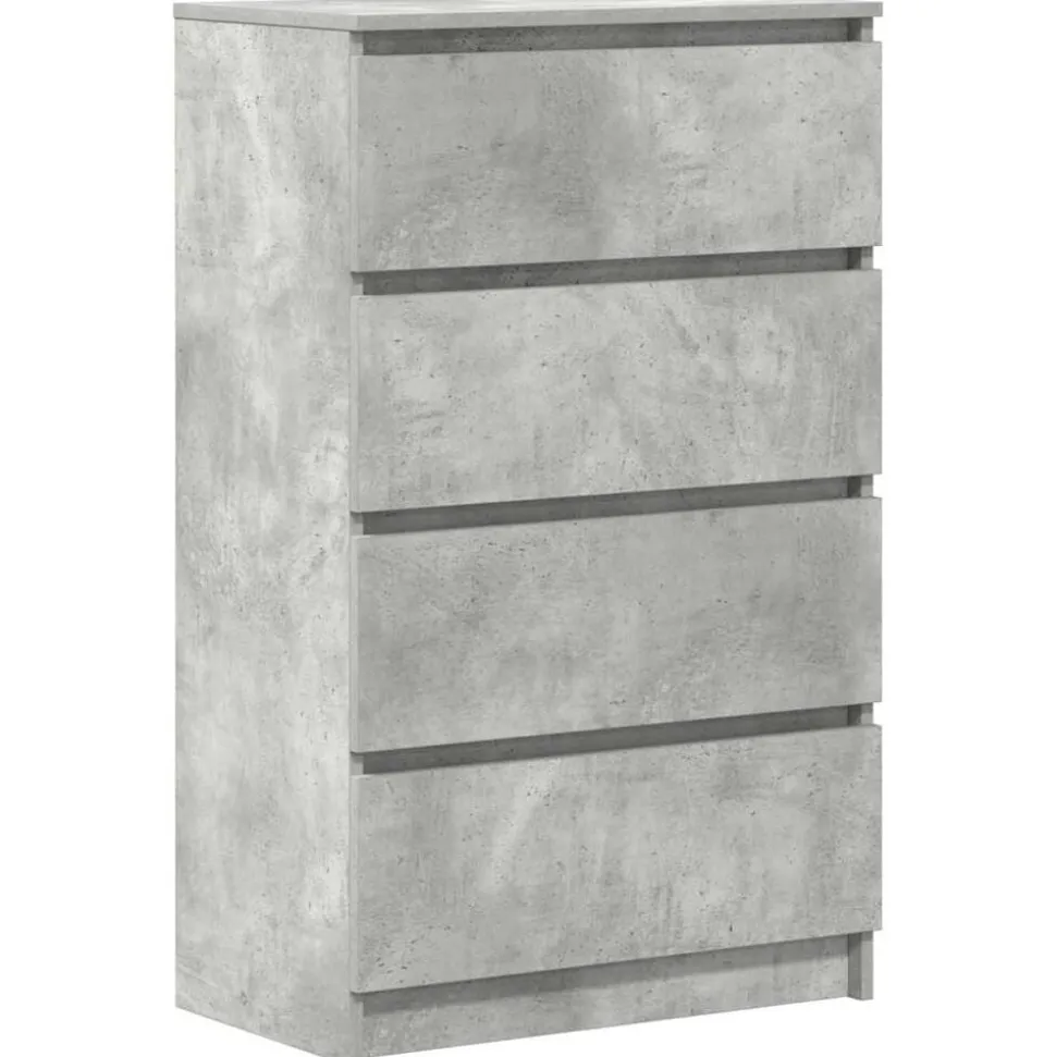 vidaXL Dressoir 60x35x98,5 cm bewerkt hout betongrijs