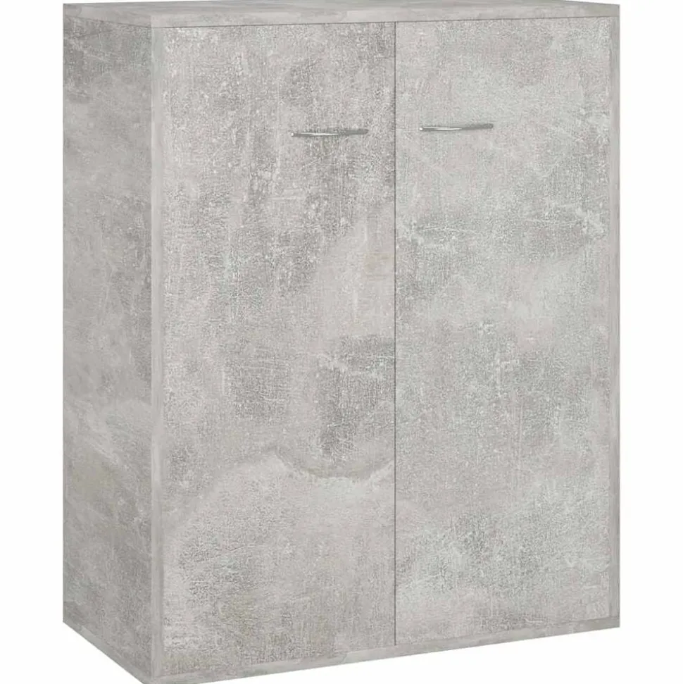 vidaXL Dressoir 60x30x75 cm bewerkt hout betongrijs