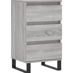vidaXL Dressoir 40x35x70 cm bewerkt hout grijs sonoma