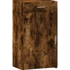 vidaXL Dressoir 50x42,5x93 cm bewerkt hout gerookt eikenkleurig