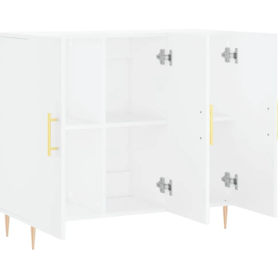 vidaXL Dressoir 90x34x80 cm bewerkt hout wit