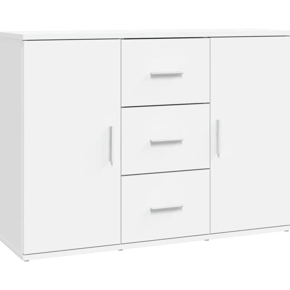 vidaXL Dressoir 91x29,5x65 cm bewerkt hout wit