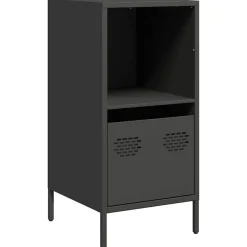 vidaXL Dressoir 35x39x73,5 cm koudgewalst staal zwart