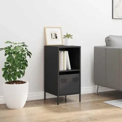 vidaXL Dressoir 35x39x73,5 cm koudgewalst staal zwart