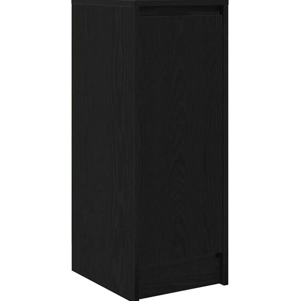 vidaXL Dressoir 29,5x34x76 cm spaanplaat zwart eikenkleurig