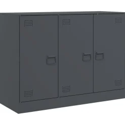 vidaXL Dressoir 99x39x73 cm staal antracietkleurig