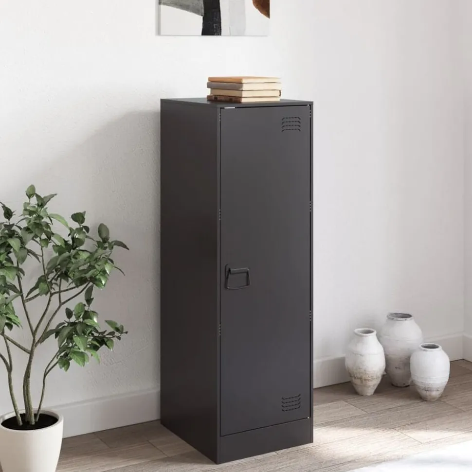 vidaXL Dressoir 34,5x39x107 cm staal zwart