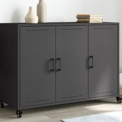 vidaXL Dressoir 100,5x39x72 cm staal zwart