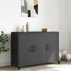 vidaXL Dressoir 100,5x39x72 cm staal zwart