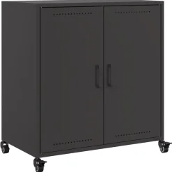 vidaXL Dressoir 68x39x72 cm staal zwart