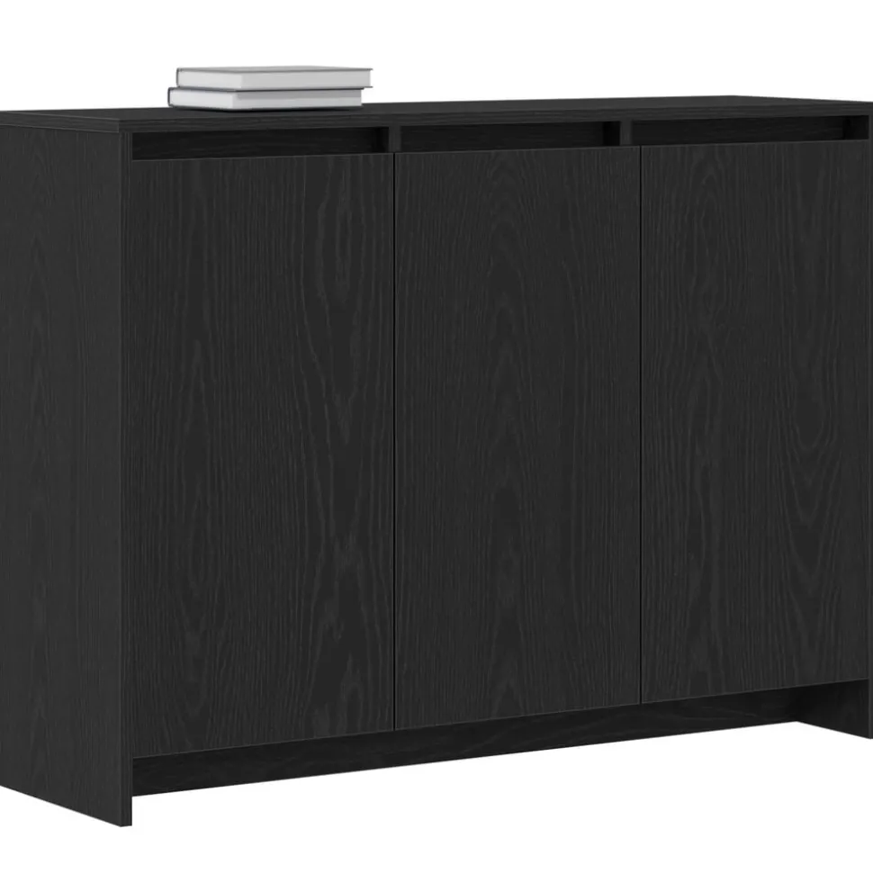 vidaXL Dressoir Zwart 102 x 29.5 x 75 cm Bewerkt hout