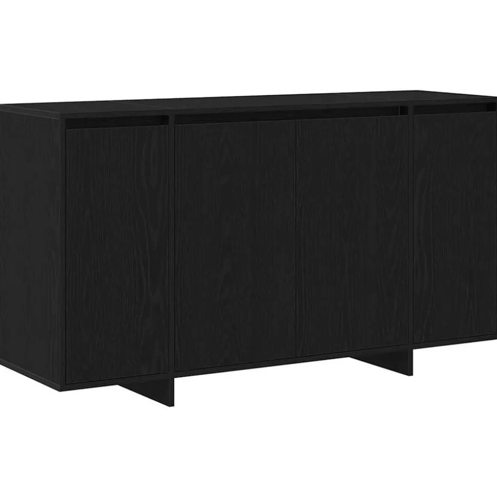 vidaXL Dressoir Zwart Eiken 135 x 41 x 75 cm Bewerkt hout
