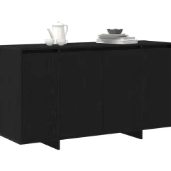 vidaXL Dressoir Zwart Eiken 135 x 41 x 75 cm Bewerkt hout