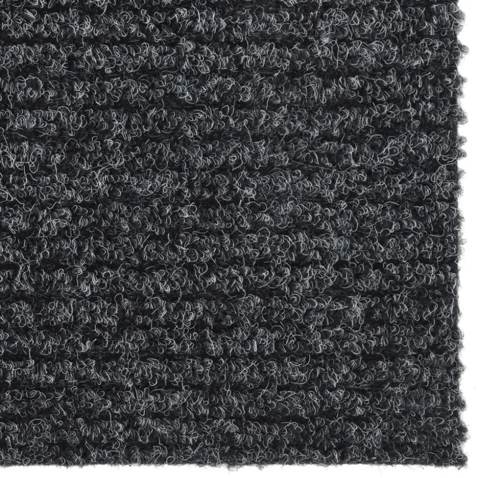 vidaXL Droogloopmat 100x100 cm antracietkleurig