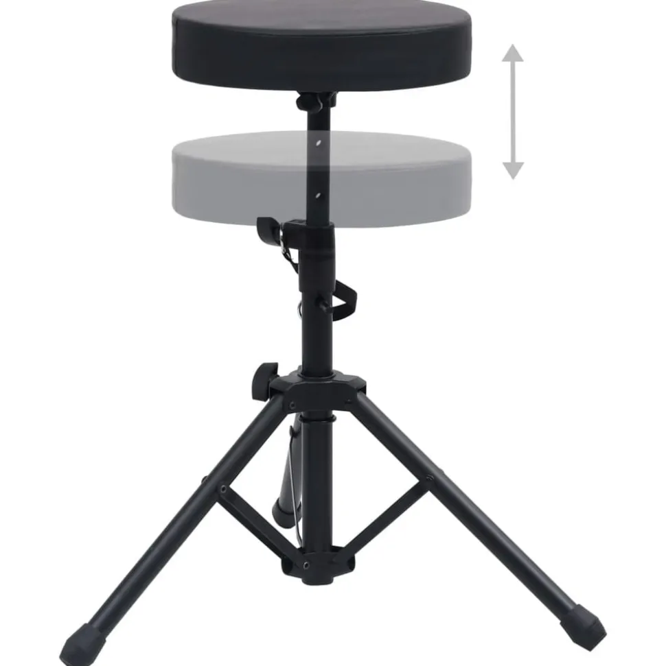 vidaXL Drumkruk verstelbaar rond zwart