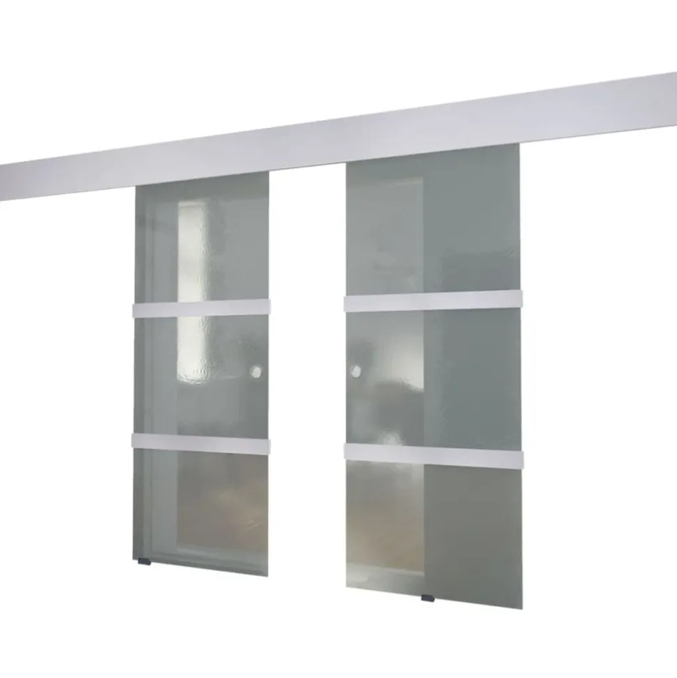 vidaXL Dubbele schuifdeur glas