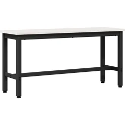 vidaXL Eetbank Wit 100 x 32,5 x 49 cm Massief grenenhout