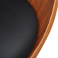 vidaXL Eetkamerstoel gebogen hout en kunstleer