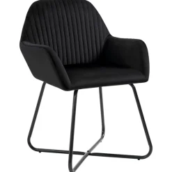 vidaXL Eetkamerstoelen 2 st fluweel zwart