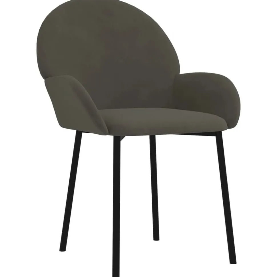 vidaXL Eetkamerstoelen 2 st fluweel donkergrijs
