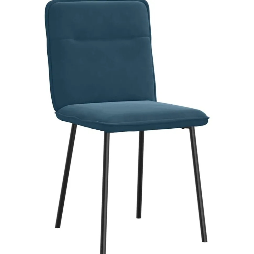 vidaXL Eetkamerstoelen 4 st fluweel blauw