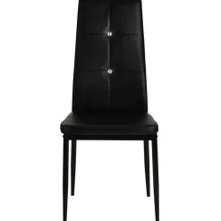 vidaXL Eetkamerstoelen 2 st kunstleer zwart