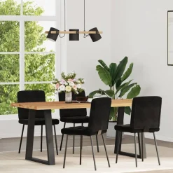 vidaXL Eetkamerstoelen 4 st fluweel zwart