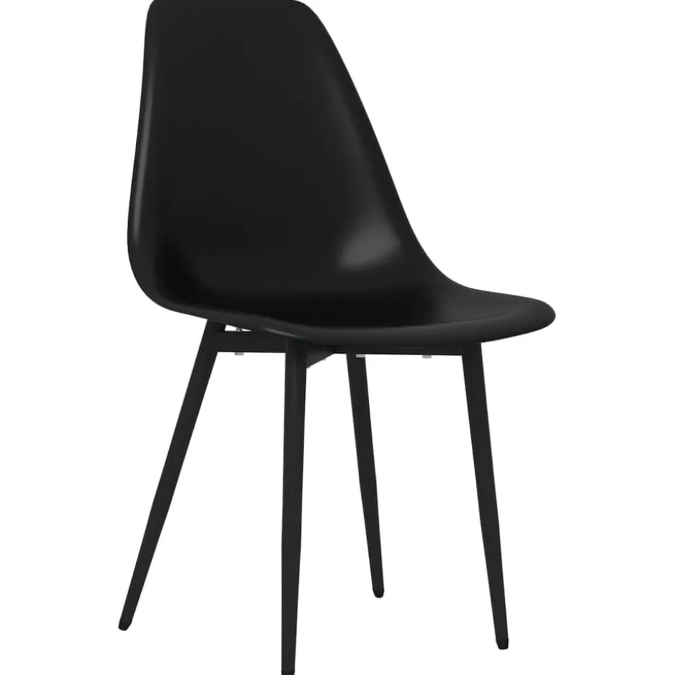 vidaXL Eetkamerstoelen 2 st PP zwart