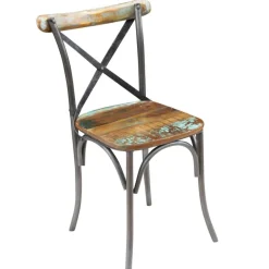 vidaXL Eetkamerstoelen 2 st massief gerecycled hout