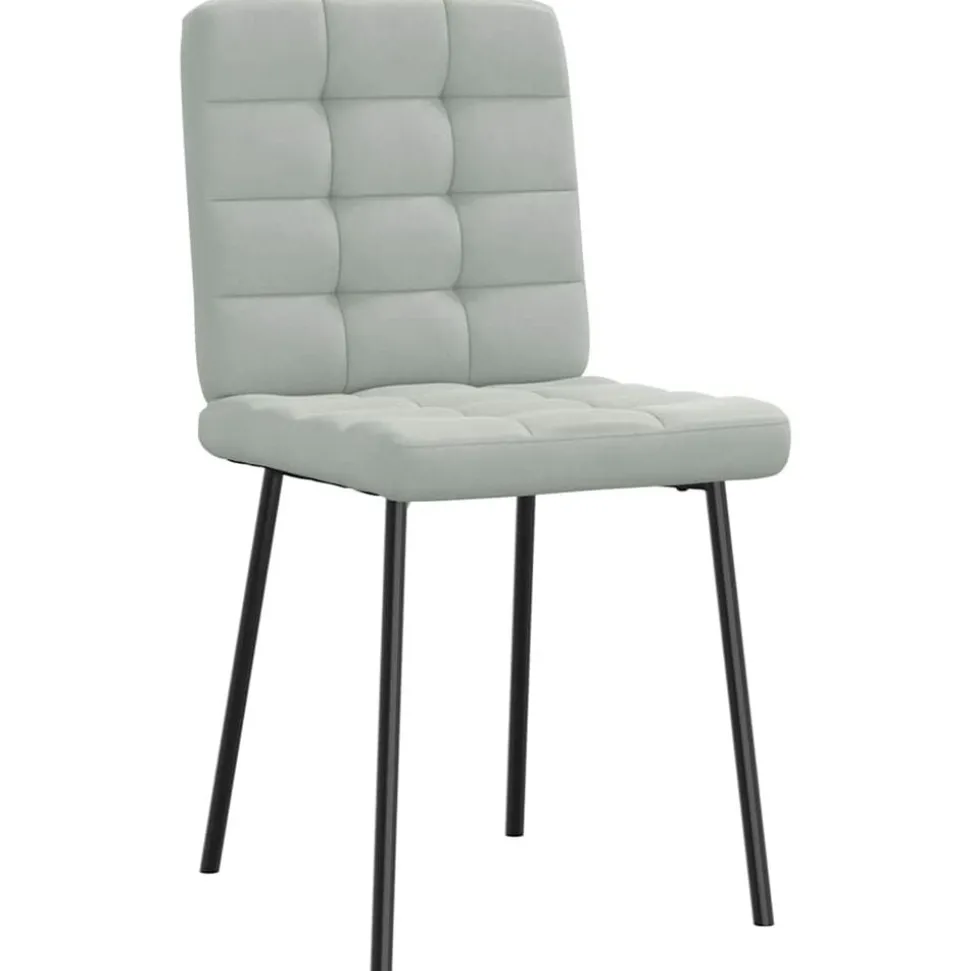 vidaXL Eetkamerstoelen 2 st fluweel lichtgrijs