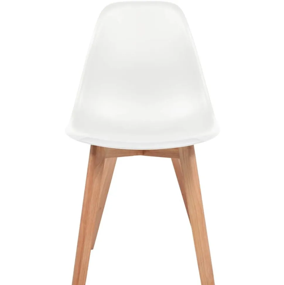 vidaXL Eetkamerstoelen 4 st kunststof wit
