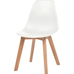 vidaXL Eetkamerstoelen 4 st kunststof wit