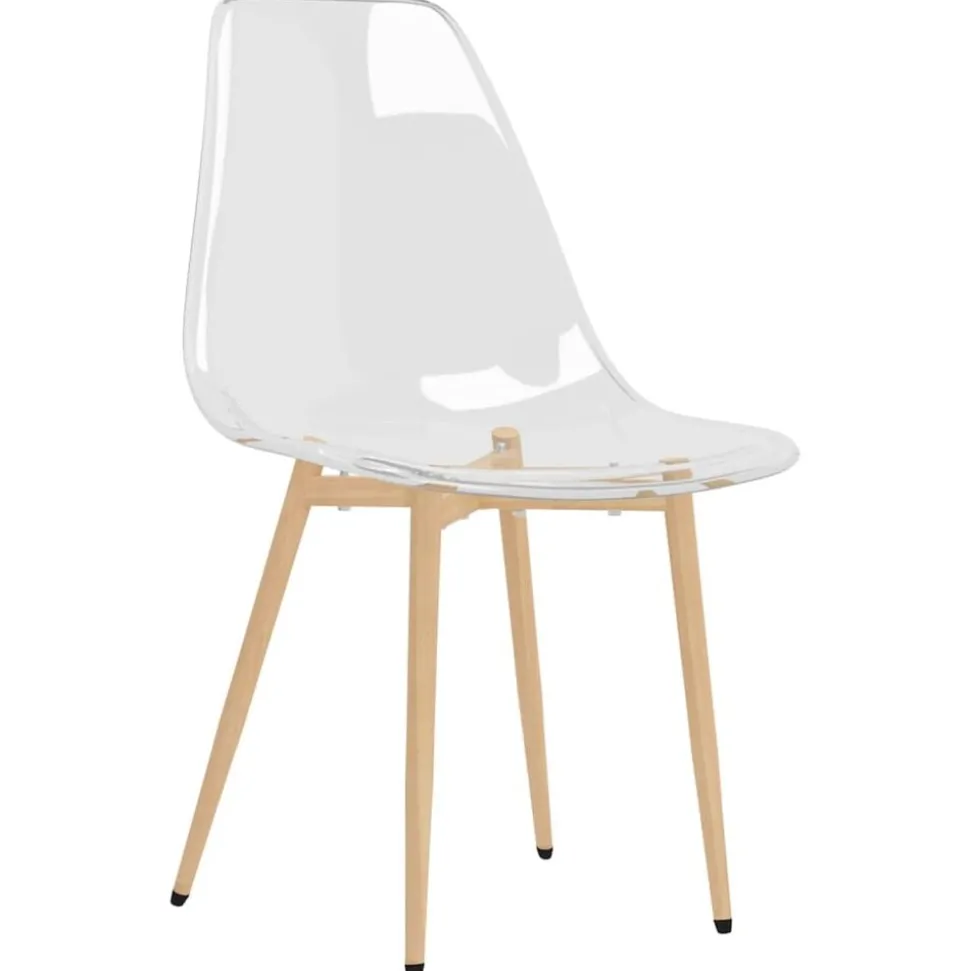 vidaXL Eetkamerstoelen 2 st PET transparant
