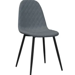 vidaXL Eetkamerstoelen 2 st fluweel donkergrijs