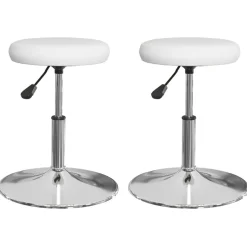 vidaXL Eetkamerstoelen 2 st kunstleer wit