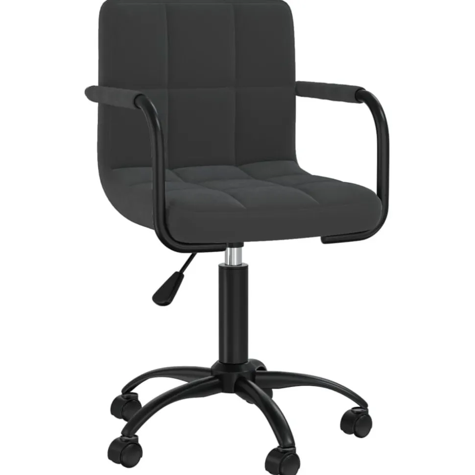 vidaXL Eetkamerstoelen draaibaar 2 st fluweel zwart
