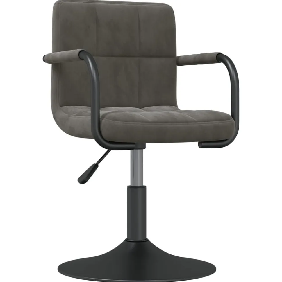 vidaXL Eetkamerstoelen draaibaar 2 st fluweel donkergrijs