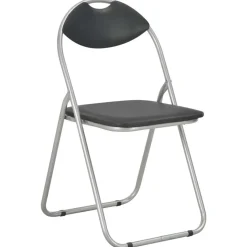 vidaXL Eetkamerstoelen inklapbaar 4 st kunstleer zwart