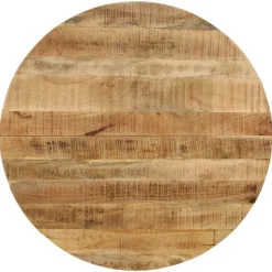 vidaXL Eettafel 120x77 cm massief ruw mangohout en staal